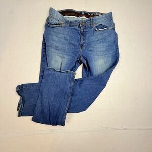 Nat Nast Mens Straight Leg Jeans Medium Wash Blue Denim W36 L32